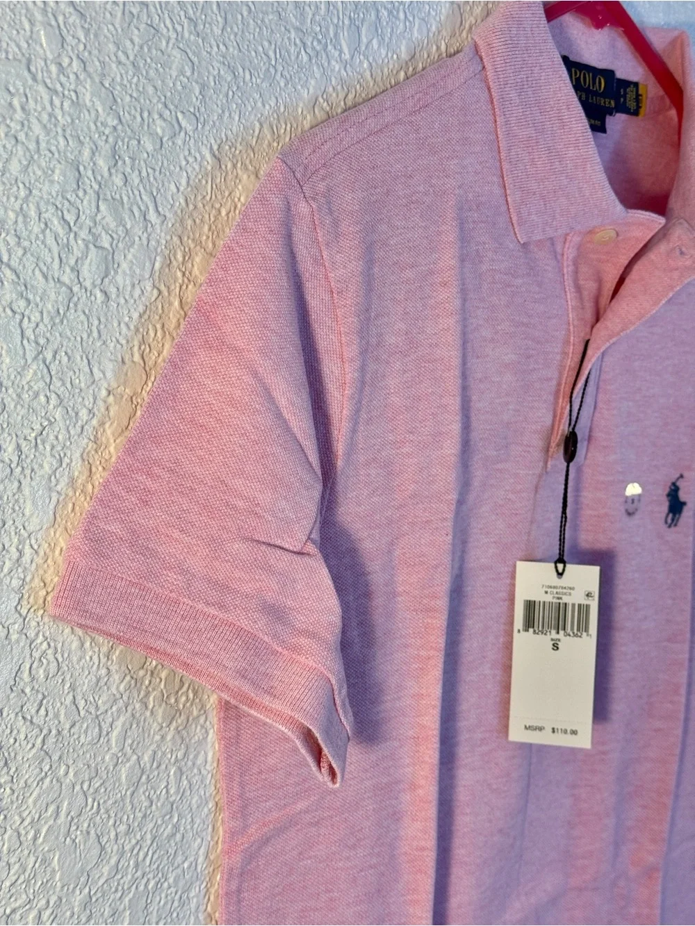 Ralph Lauren Pink Custom Slim Fit Polo Shirt